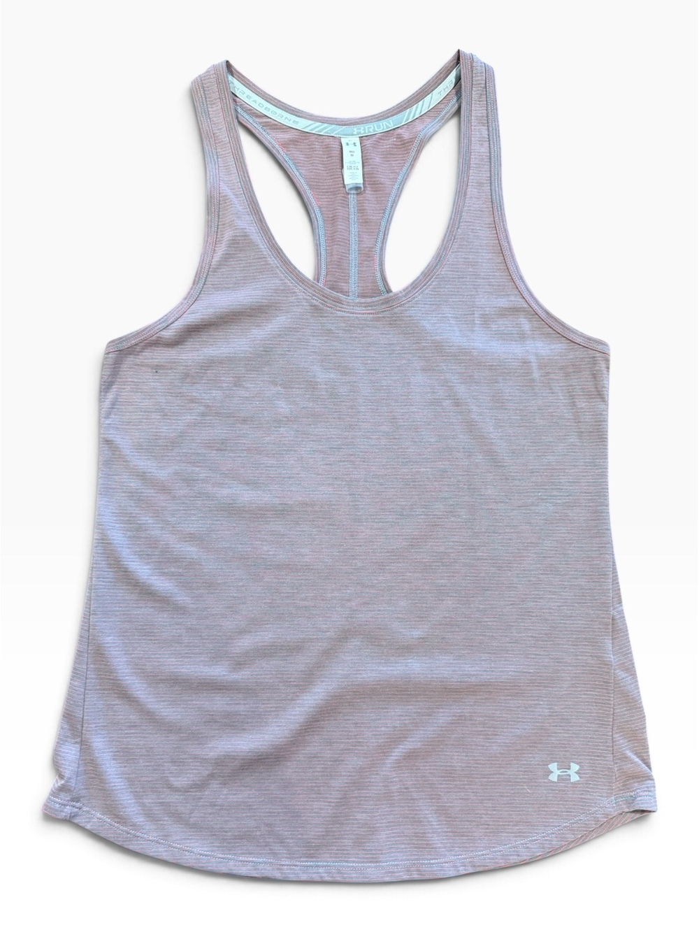 Under Armour Women's Medium HeatGear Fitted Gray Racerback Tank Top